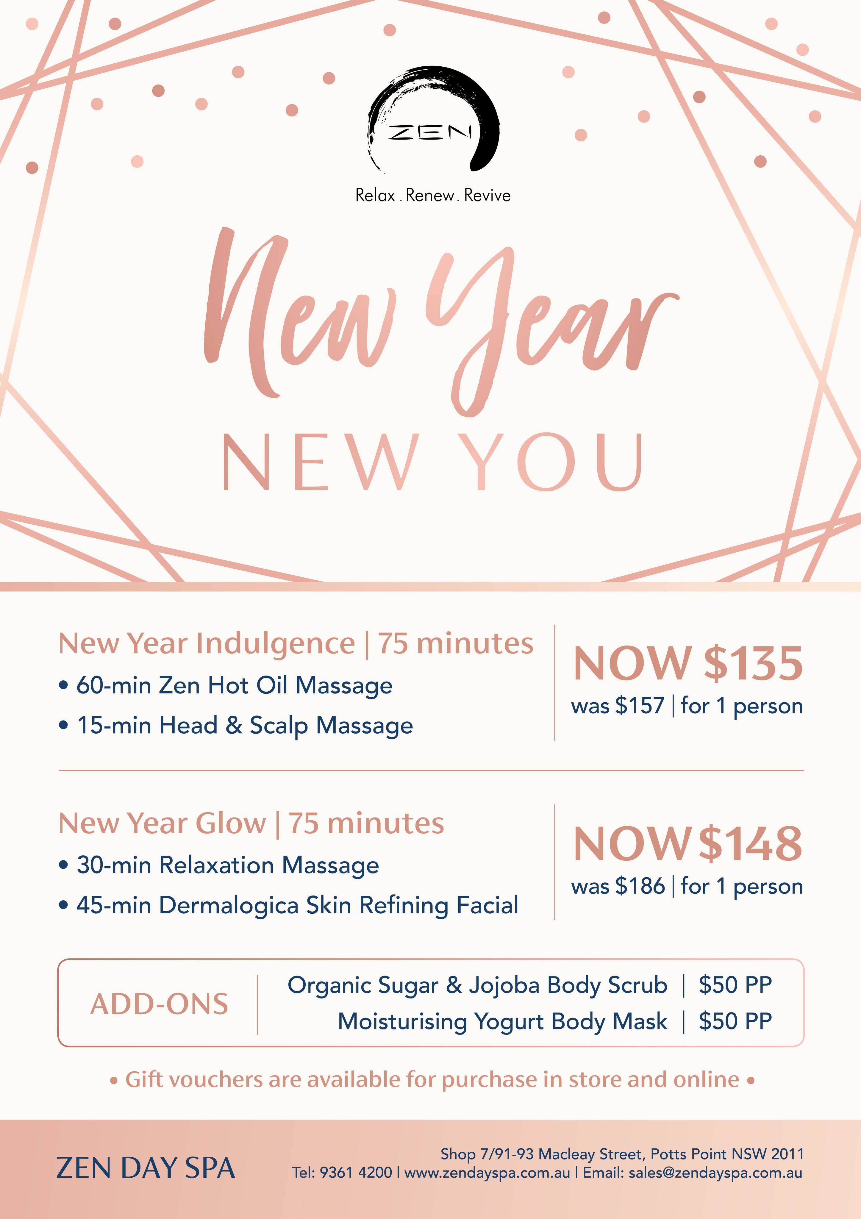 New Year Offer 2022 - Zen Day Spa